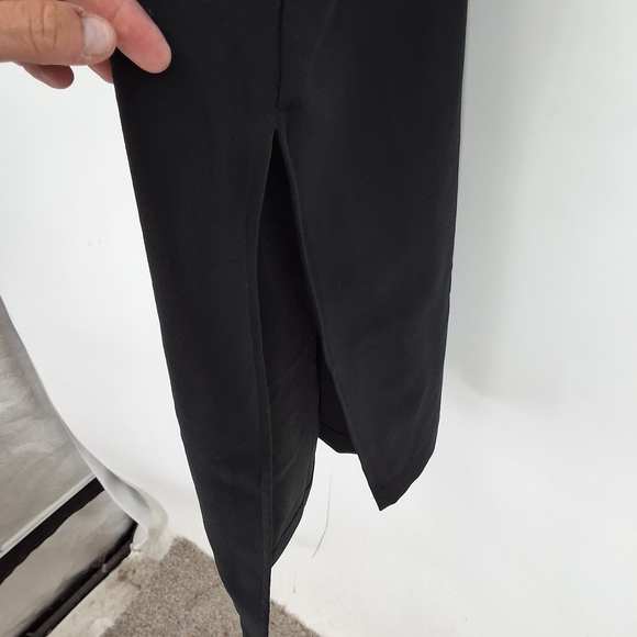 Abercrombie & Fitch Black Midi Dress with Tie Detail - Picture 4 of 7